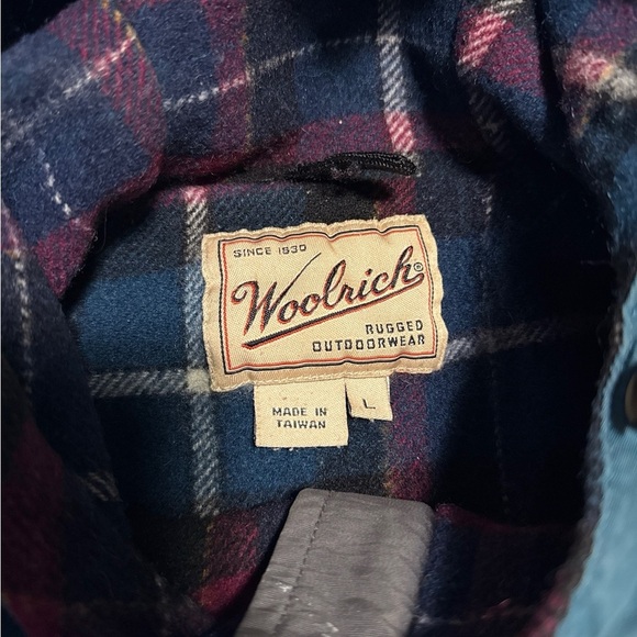 Woolrich L Vintage Y2K Wool Blend Lined Parka Barn Chore Coat Hood Grunge 90s - Picture 6 of 11